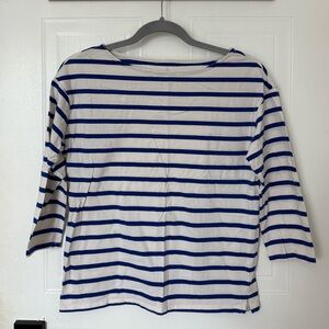 Striped Blue and White Women's Top